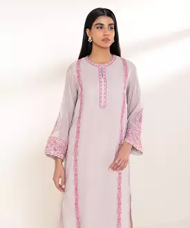 2 Piece - Embroidered Khaddi Net Suit