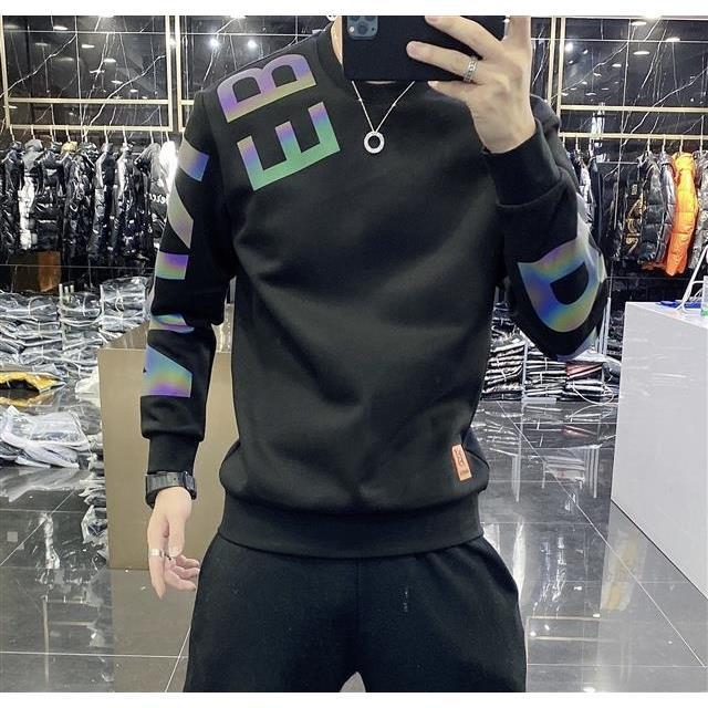 2022 colorful reflective spring and autumn new handsome shirt