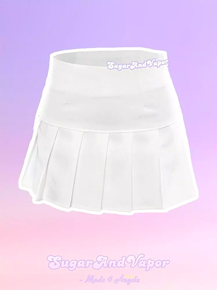 90s Spice Girl White Super Mini Tennis Skirt