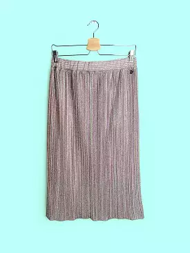 90's Y2K DIXIE Accordion Pleats Lurex Skirt - size S