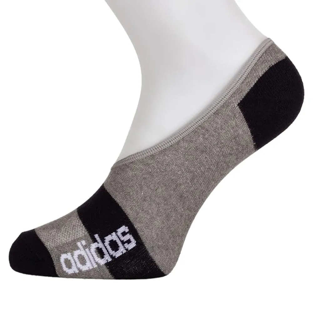 Adidas Women's Flat Knit No Show Socks (Crew Blue/Grey/Acid Yellow)