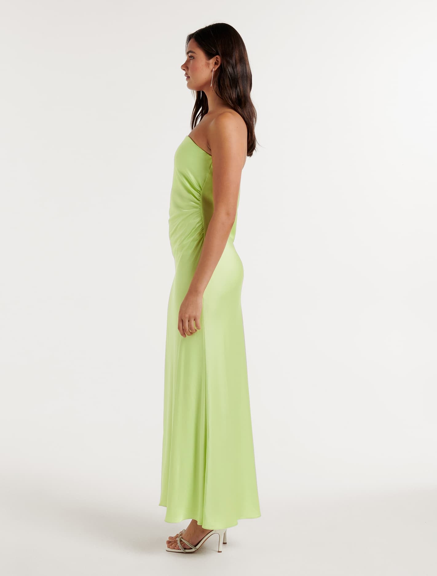 Avery Satin Strapless Dress