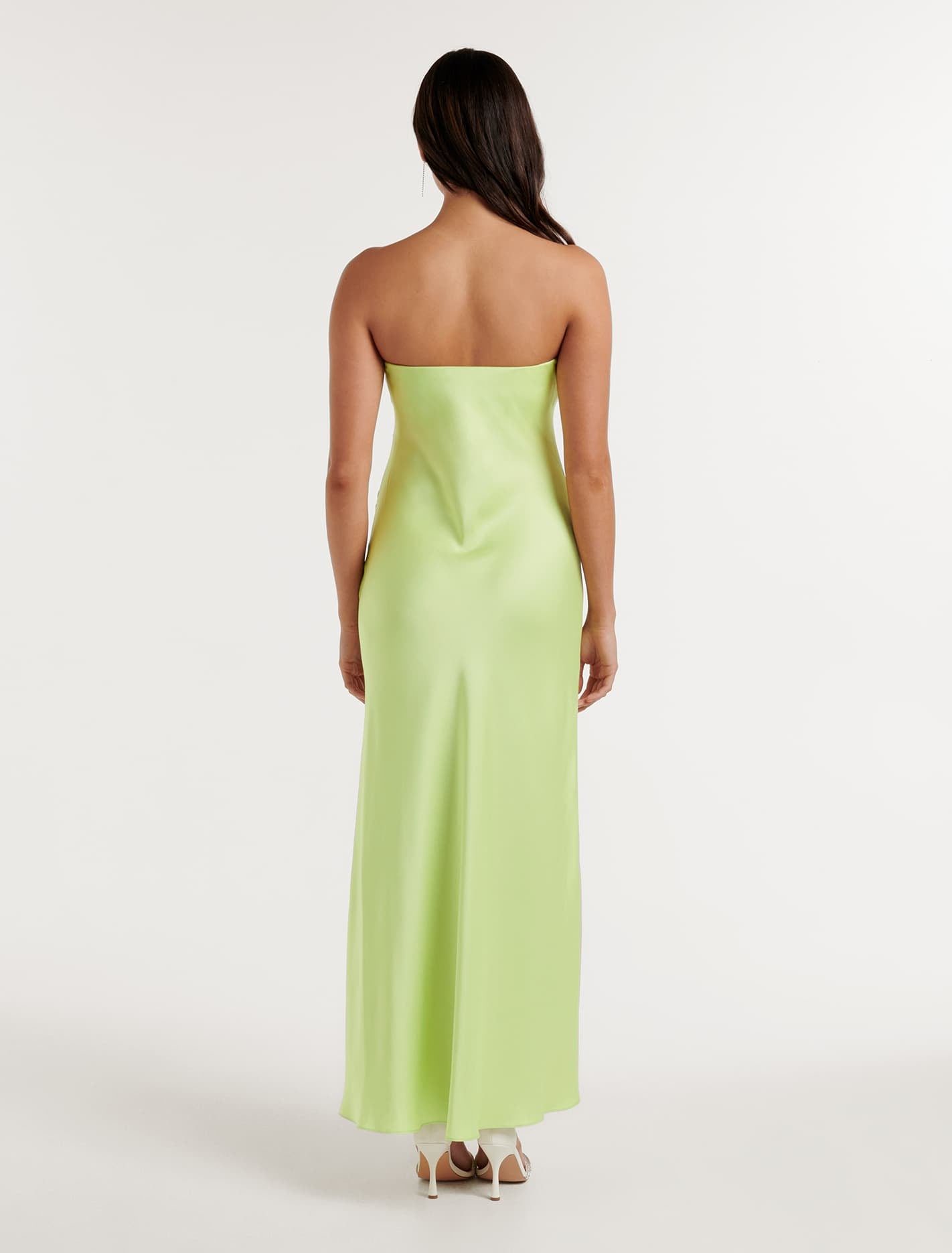 Avery Satin Strapless Dress