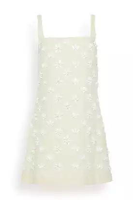 Barton Dress in Cream/White