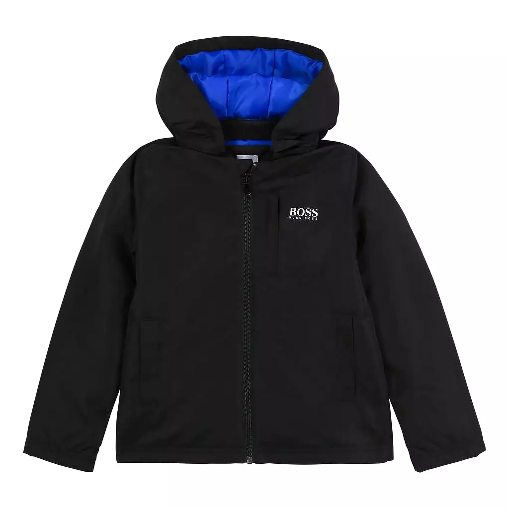 Black & Electric Blue Windbreaker