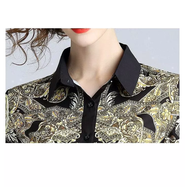 Black Floral Women Shirt