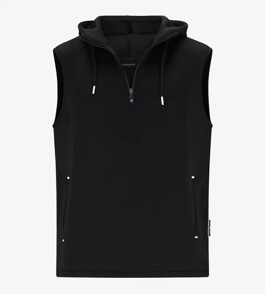 BLAZE SLEEVELESS HOODIE - BLACK