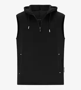 BLAZE SLEEVELESS HOODIE - BLACK