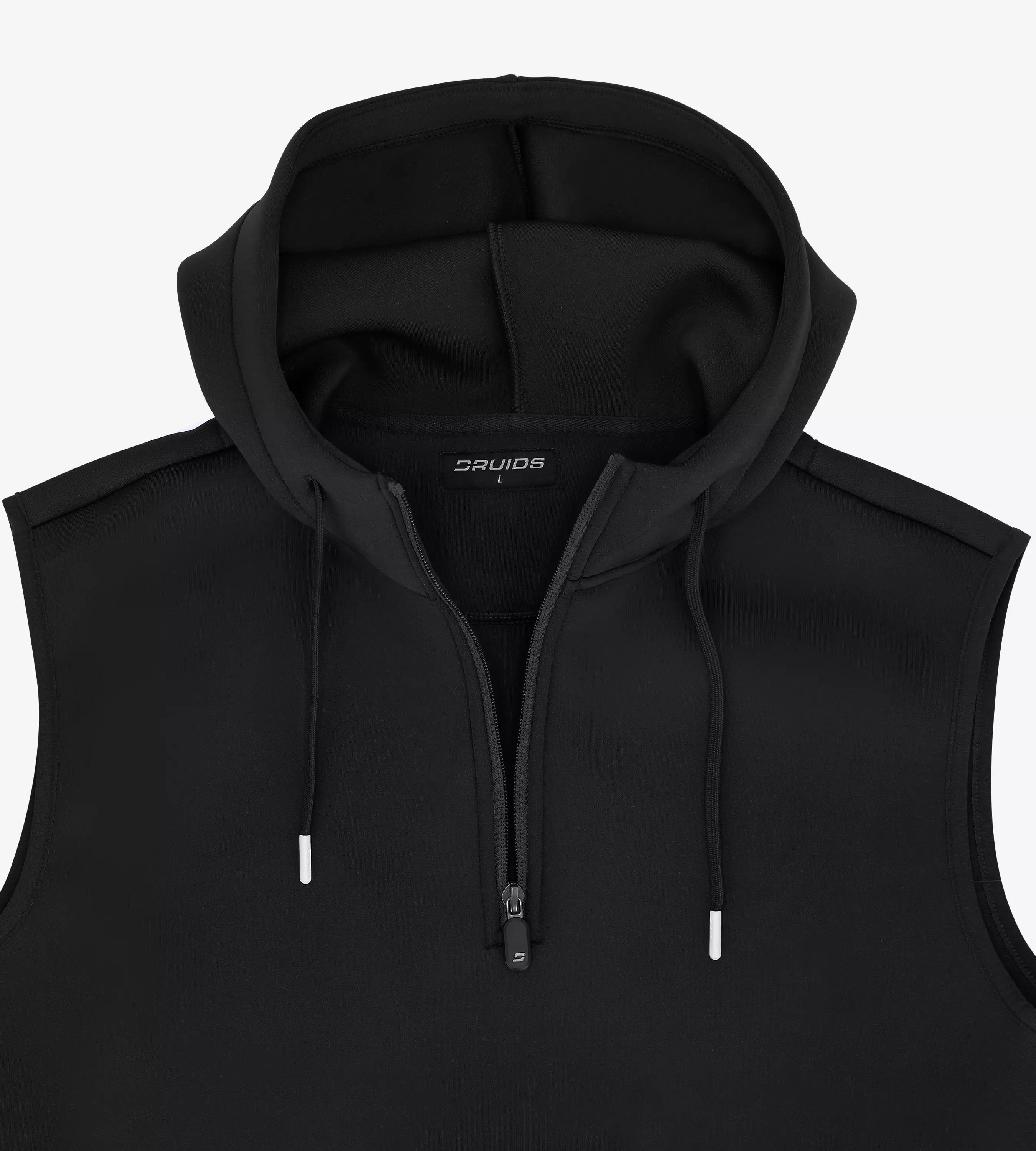 BLAZE SLEEVELESS HOODIE - BLACK