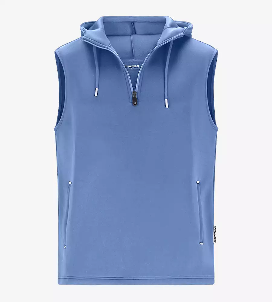 BLAZE SLEEVELESS HOODIE - BLUE