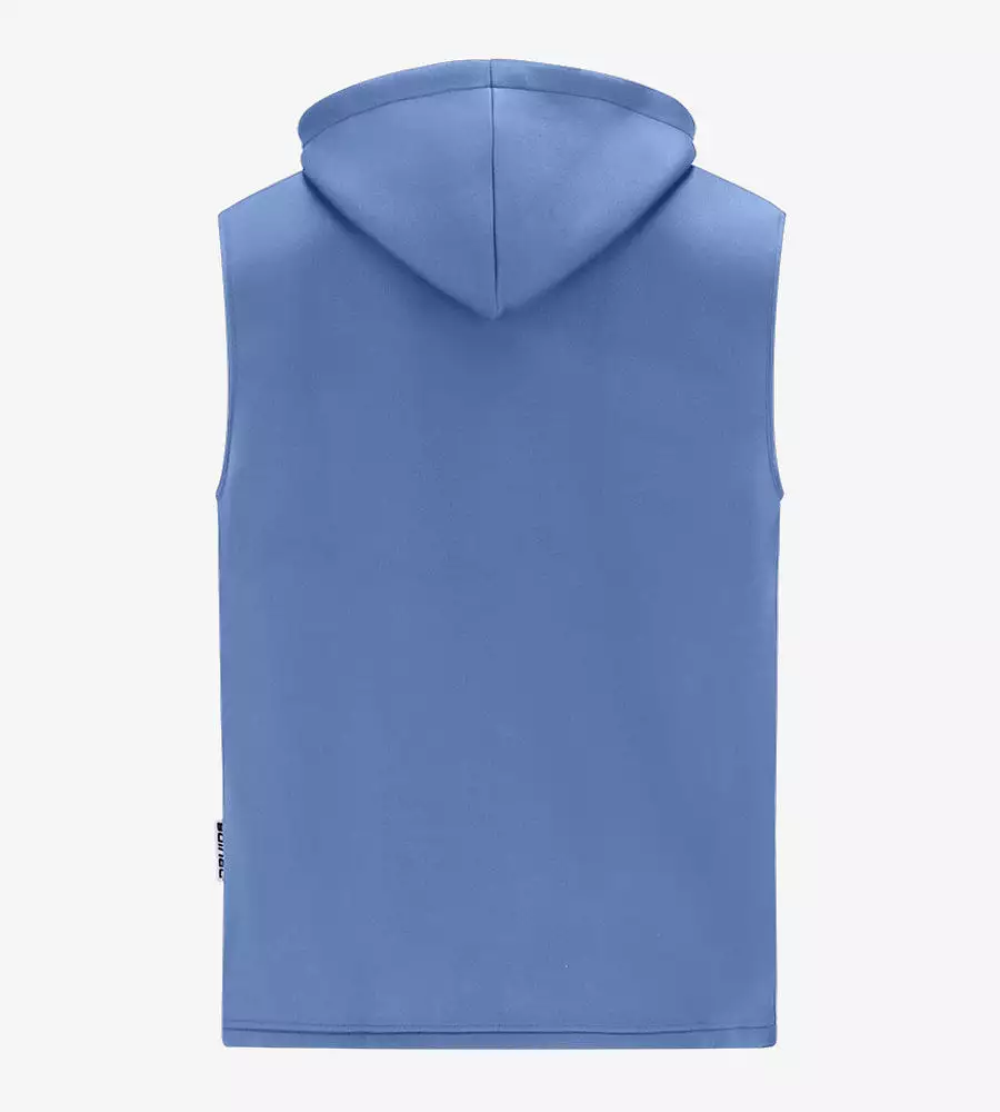 BLAZE SLEEVELESS HOODIE - BLUE