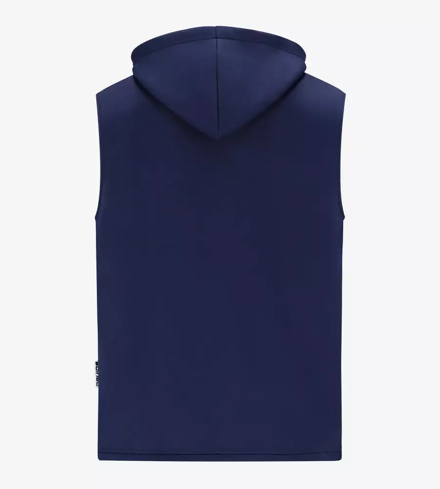 BLAZE SLEEVELESS HOODIE - NAVY