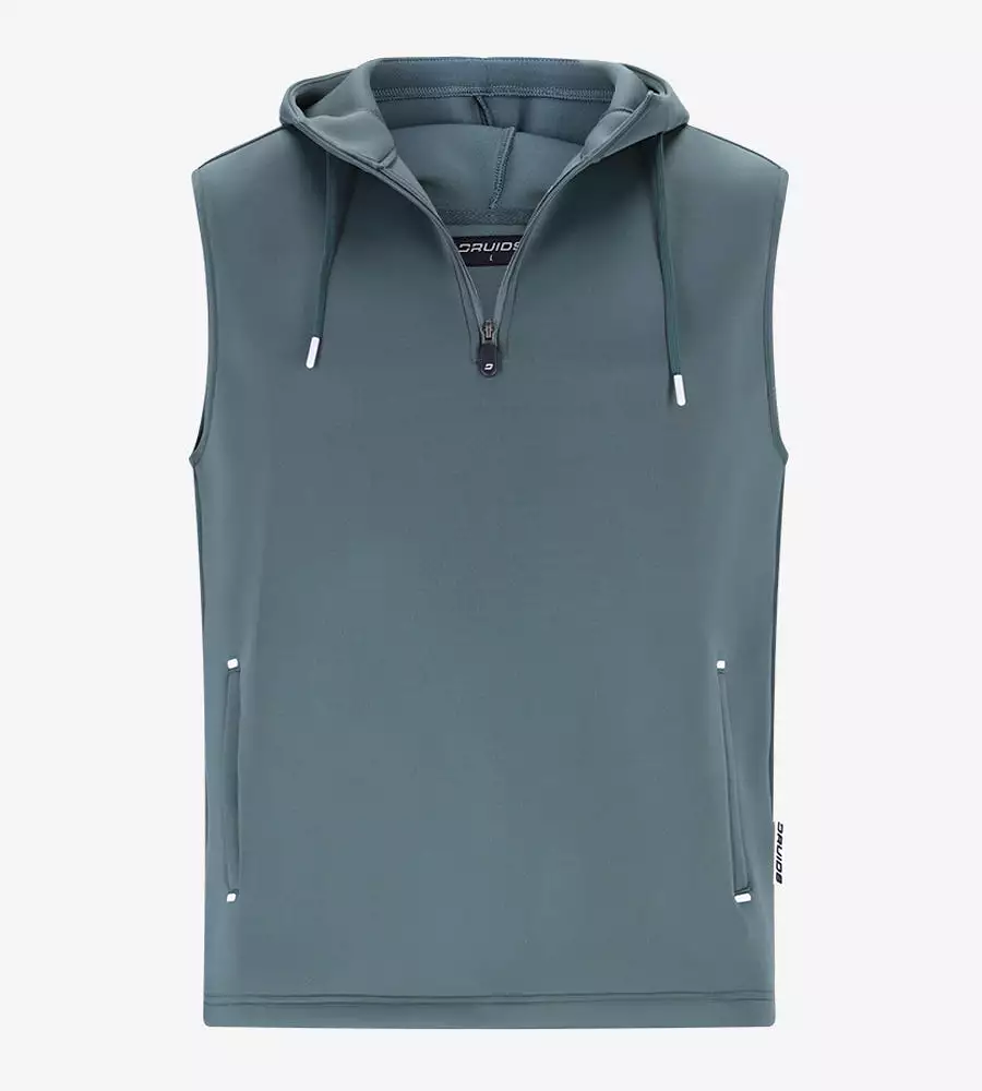 BLAZE SLEEVELESS HOODIE - SAGE