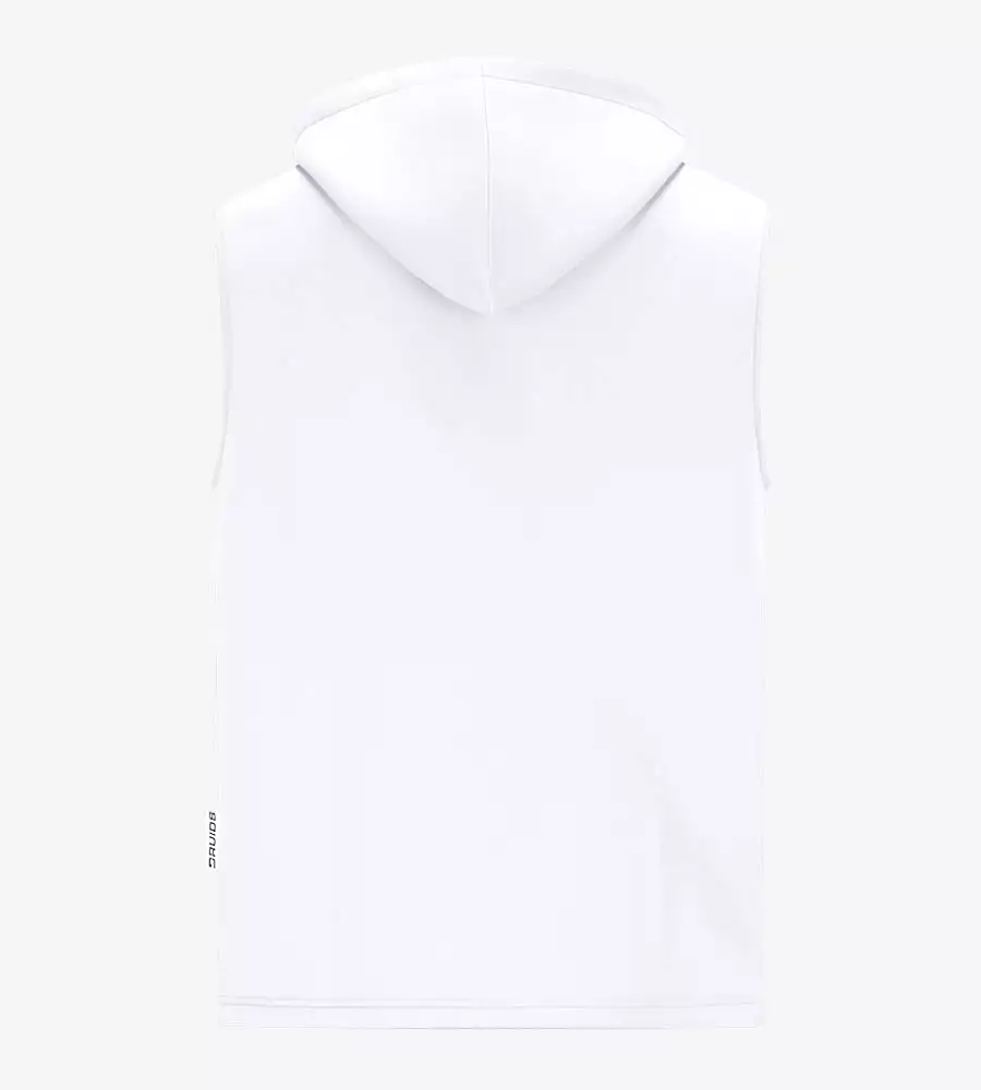 BLAZE SLEEVELESS HOODIE - WHITE