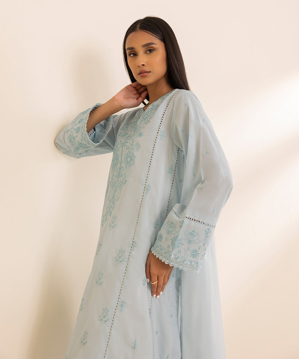 Chikankari Embroidered Shirt