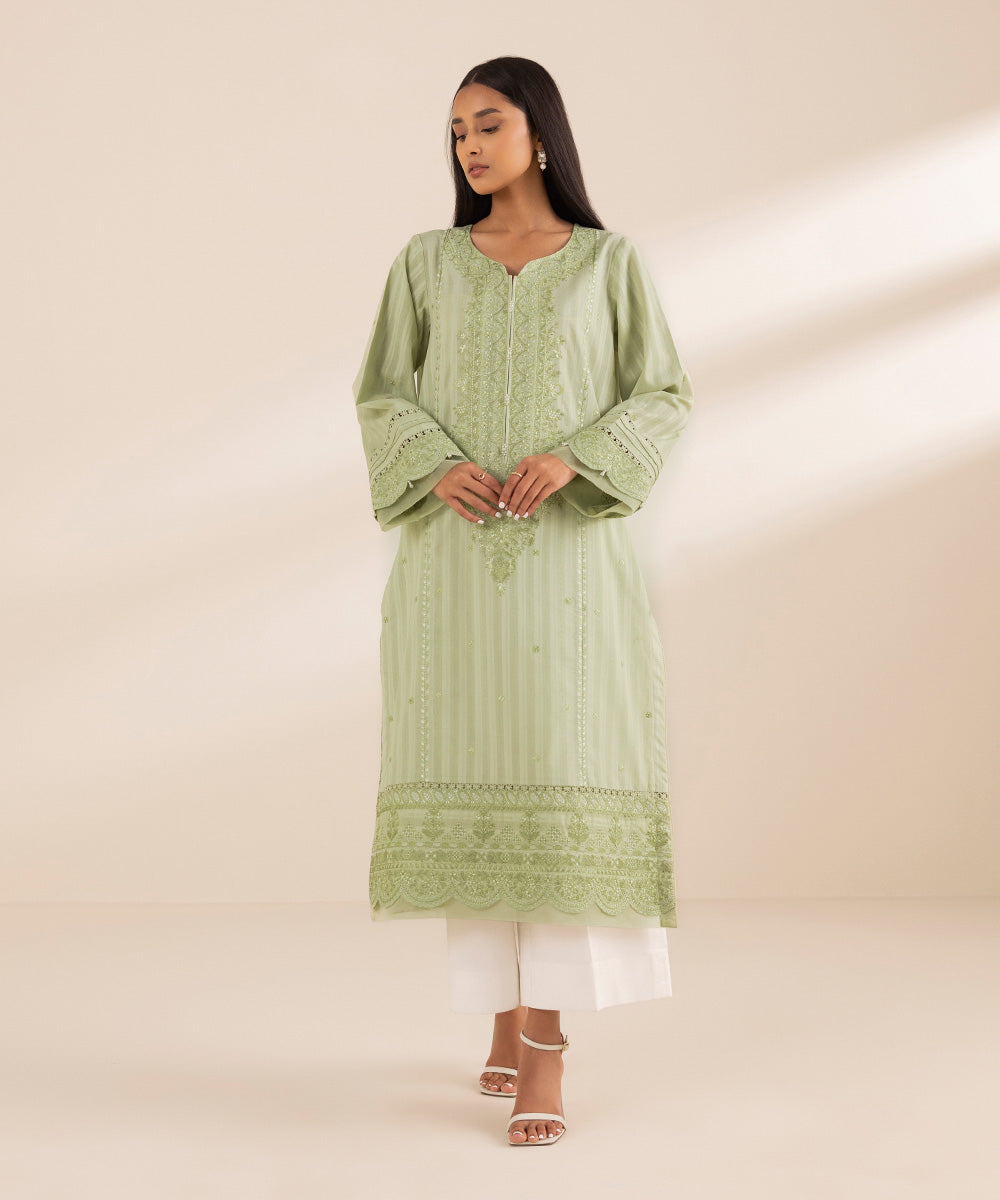 Chikankari Embroidered Shirt