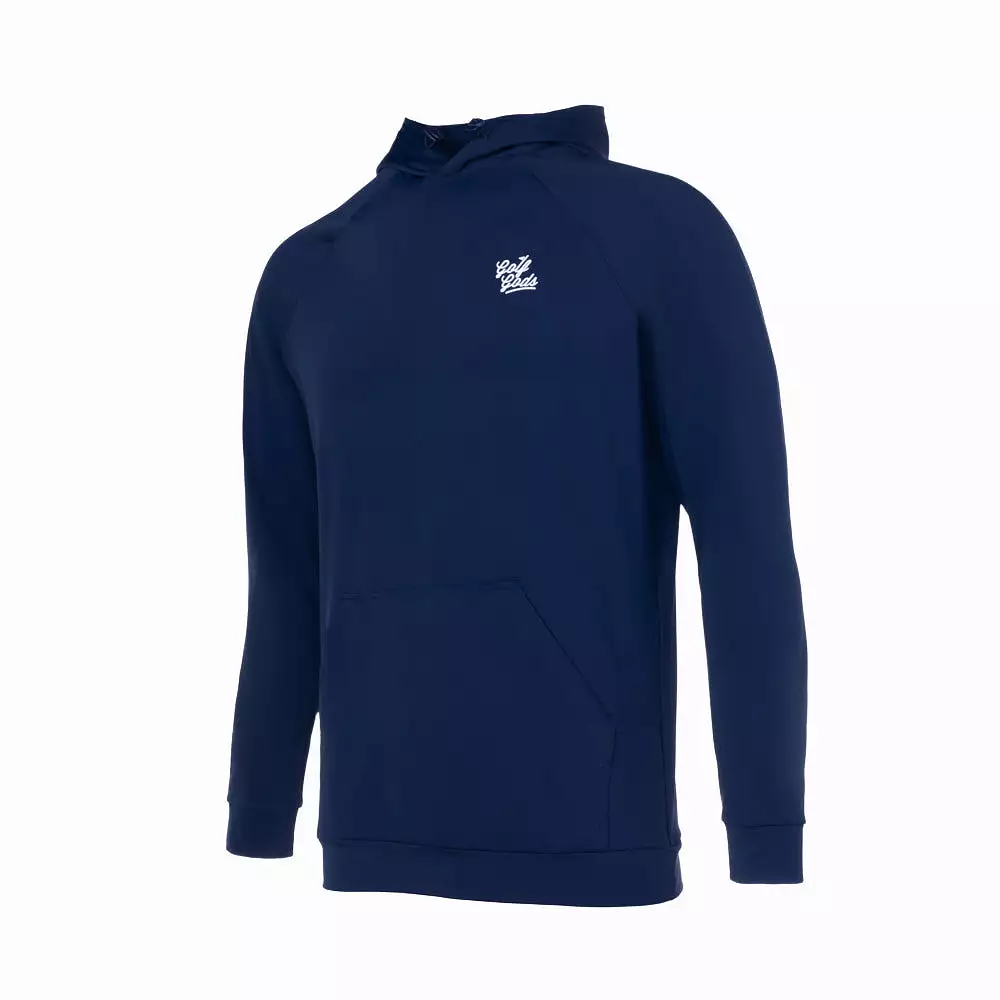 Clubhouse Script Hoodie in Navy Blue