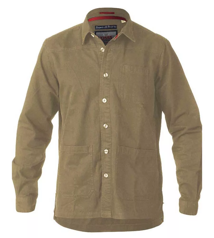 D555 Big Mens Sand Heavy Twill Overshirt (RAMSEY SAND)