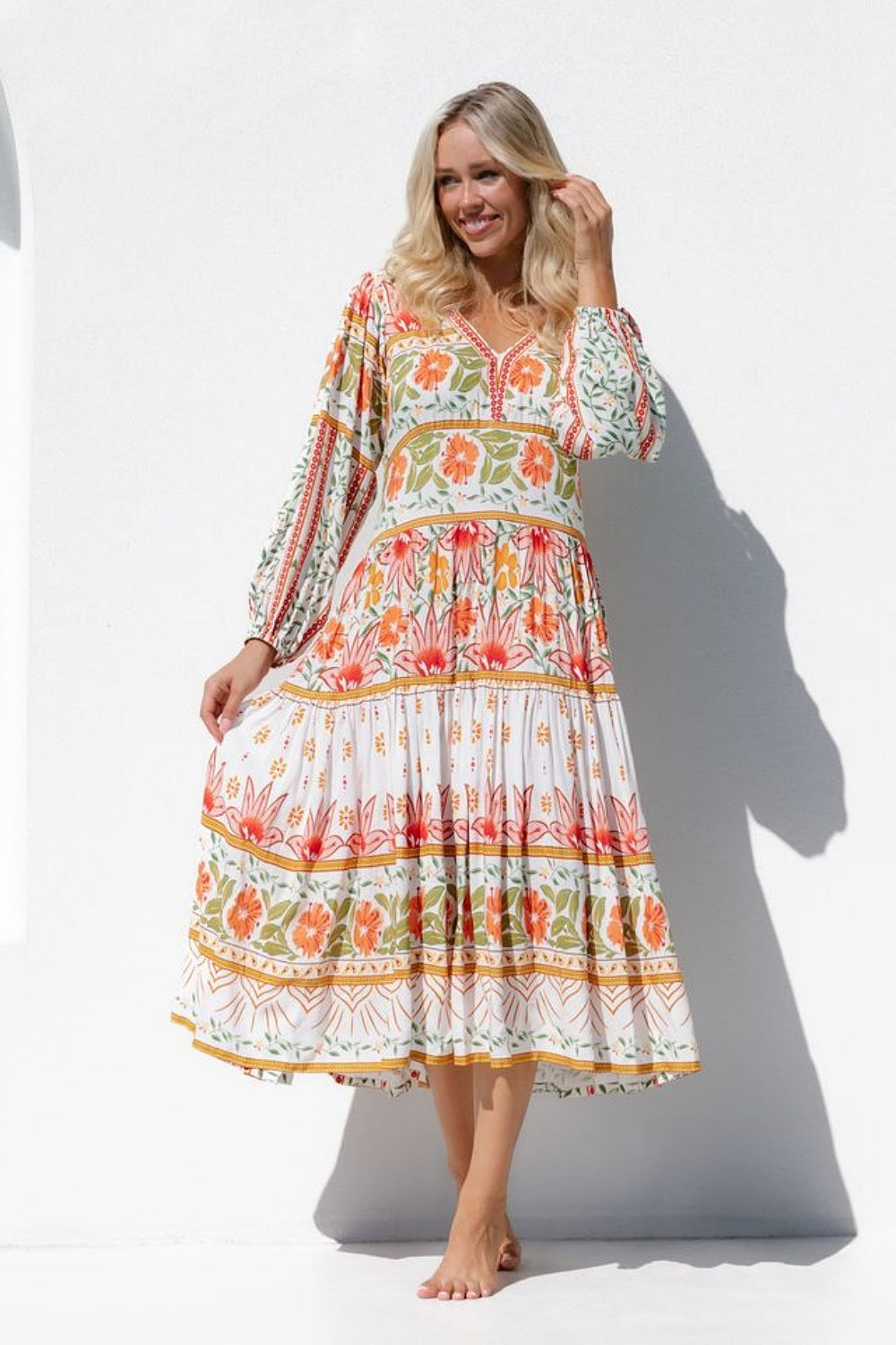 DESERT FLOWER MIDI DRESS