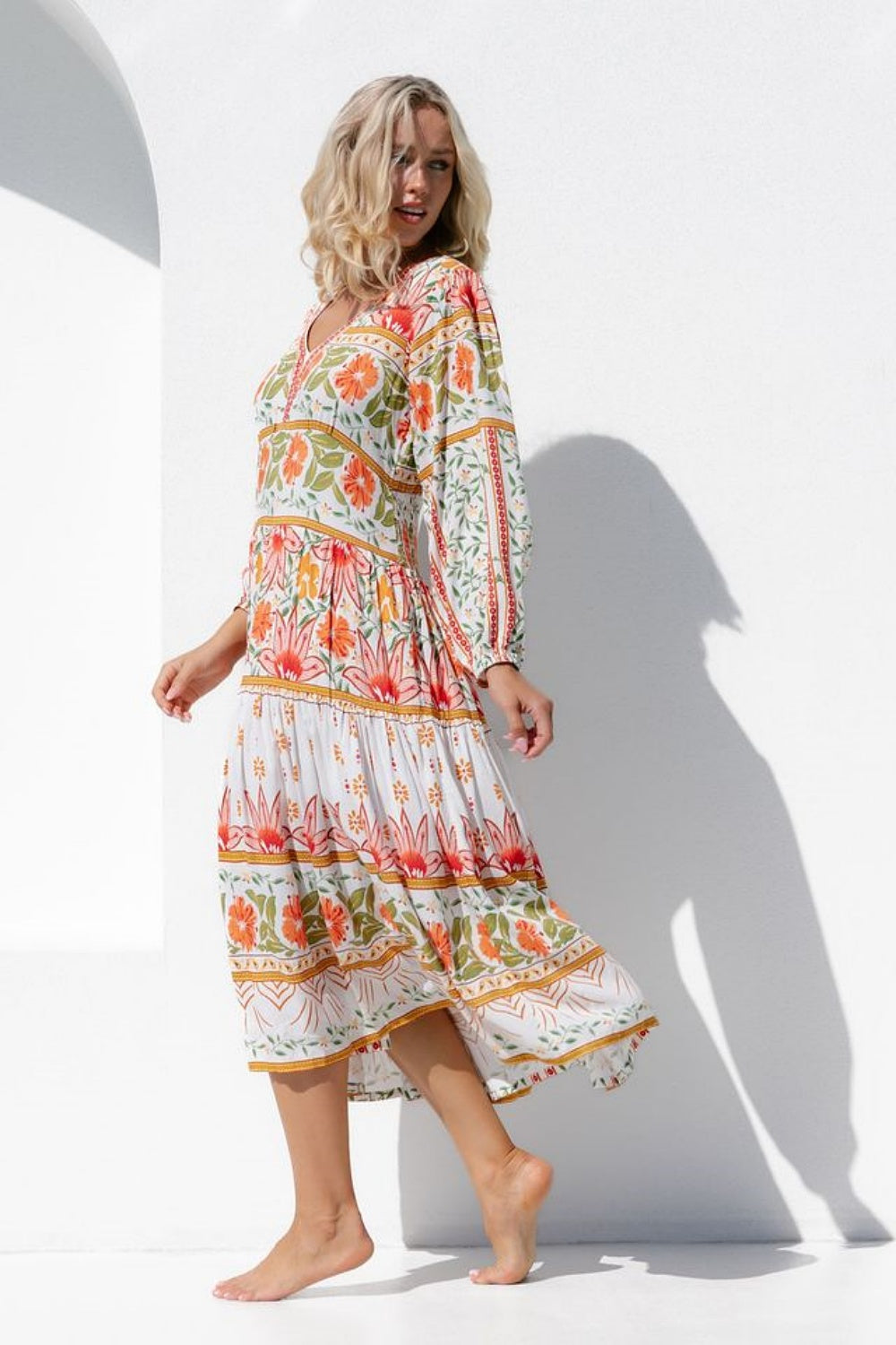 DESERT FLOWER MIDI DRESS