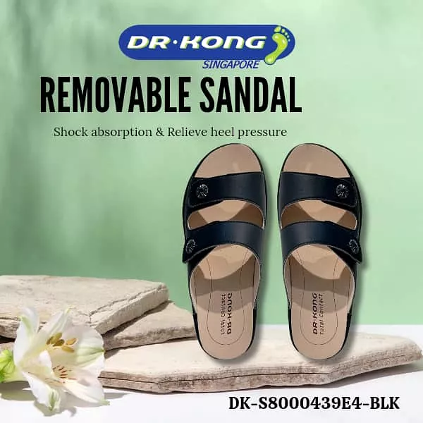 DR.KONG WOMEN REMOVABLE INSOLE SANDALS DK-S8000439E4-BLK(RP : $179)