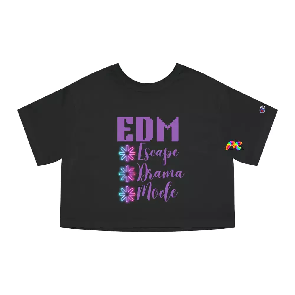 EDM Vibes Unleashed: Champion Cropped Shirt