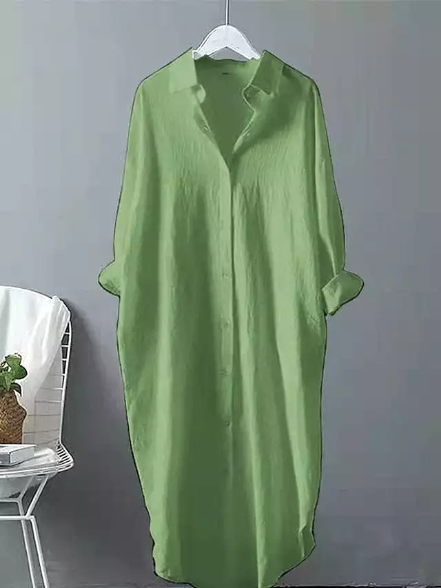 Effortless Transition Women's Maxi Shirt Dress