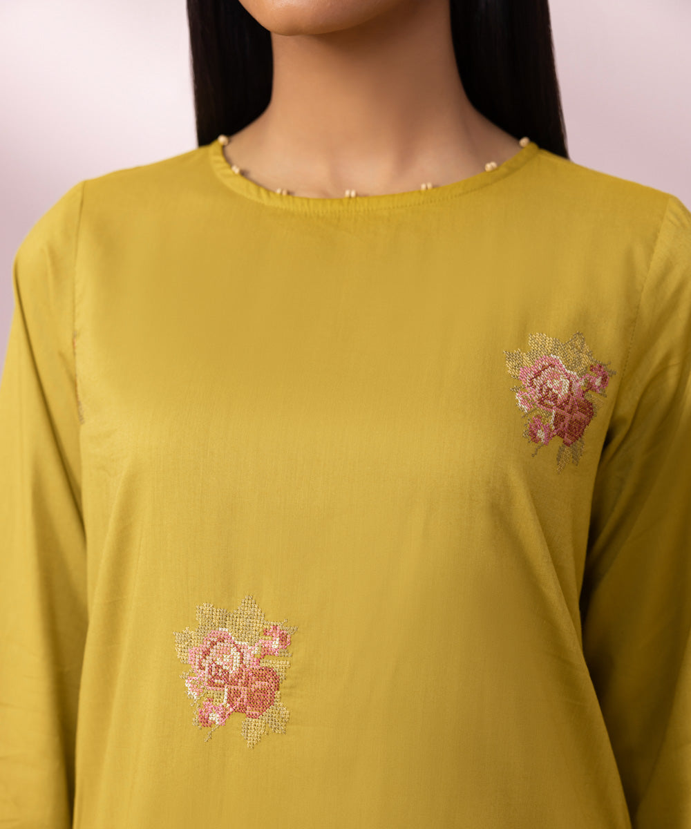 Embroidered Cotton Viscose Shirt