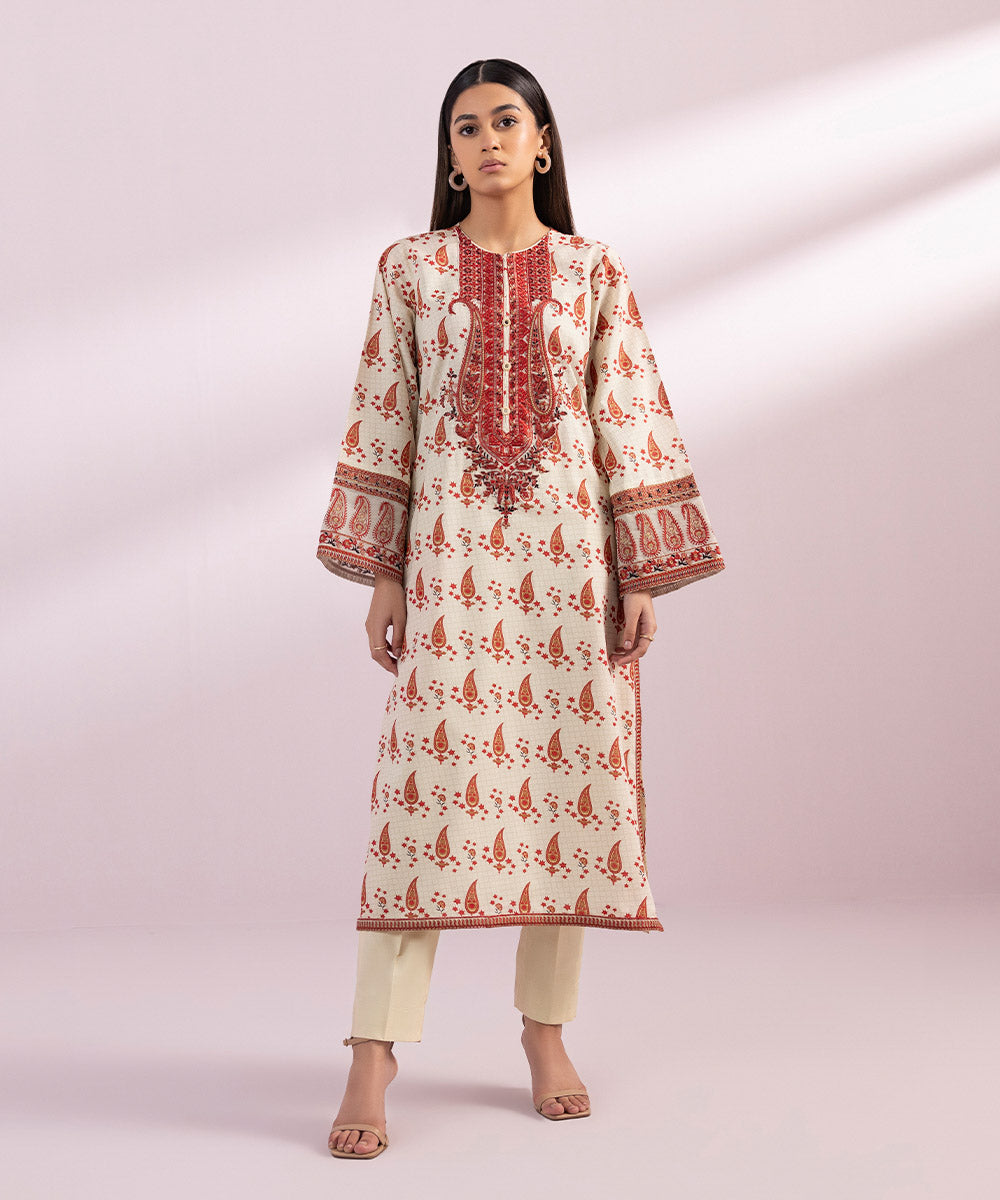 Embroidered Zari Lawn Shirt