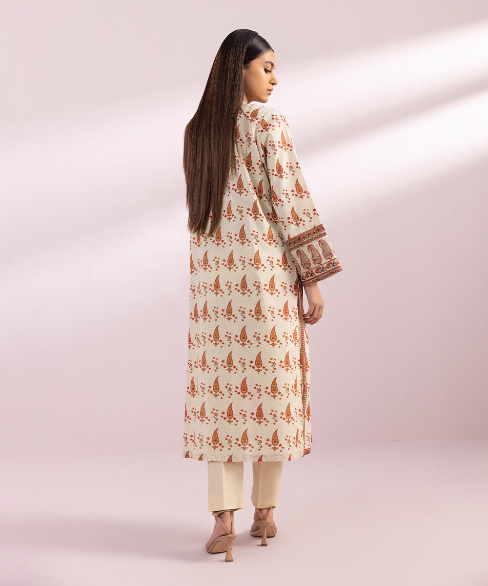 Embroidered Zari Lawn Shirt