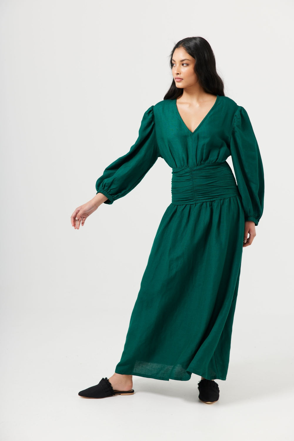 EMILIA MAXI DRESS EMERALD