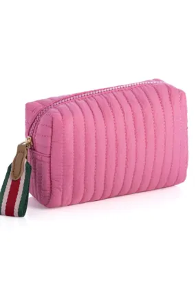 Ezra Small Cosmetic Pouch in Hot Pink