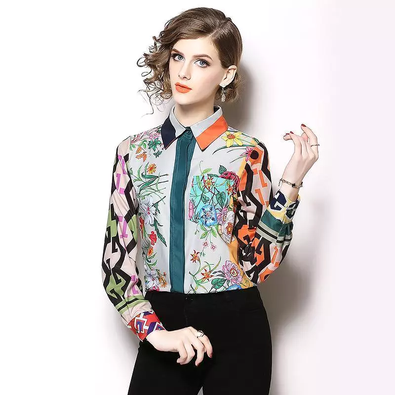 Floral Silk Shirt For Women