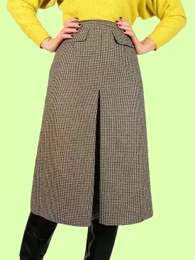 High Waist A-line Skirt Wool Blend