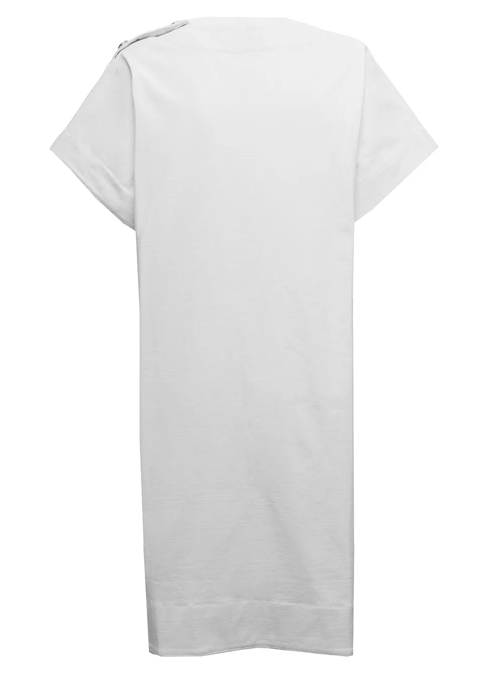 Jil Sander Button Embellished Longline T-Shirt