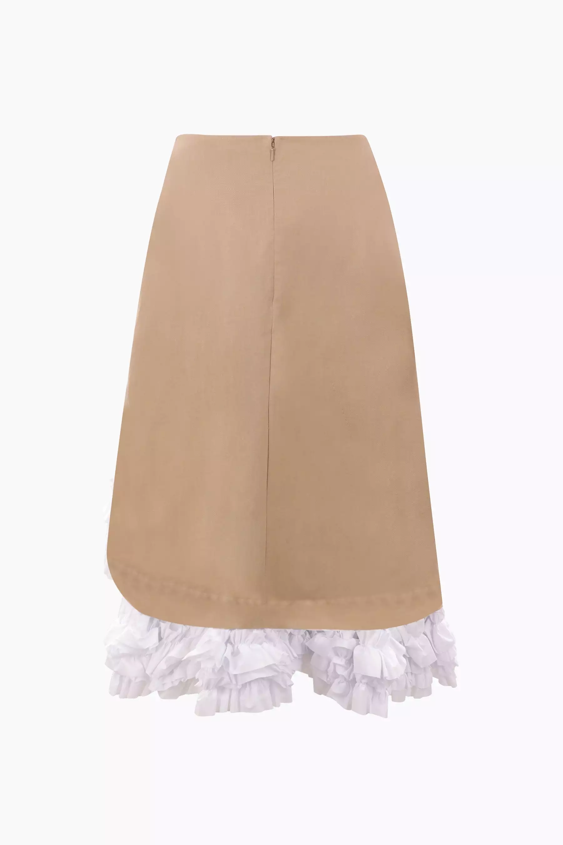 Jules ruched cotton skirt