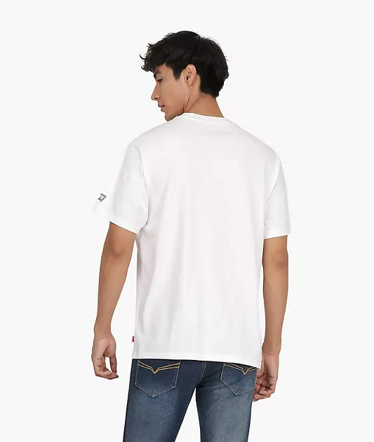 LEVI'S MEN'S GRAPHIC VINTAGE FIT T-SHIRT - DENIM MACHINE WHITE+