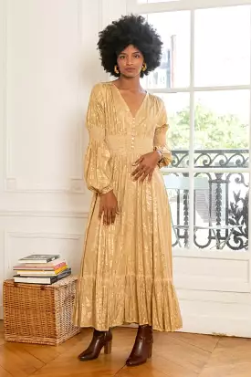 LILOU MAXI DRESS GOLDEN