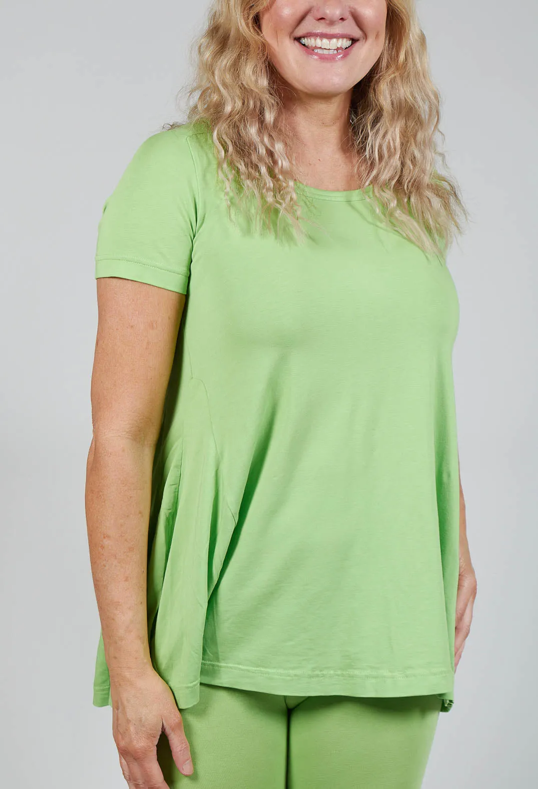 Longline T-Shirt in Lime