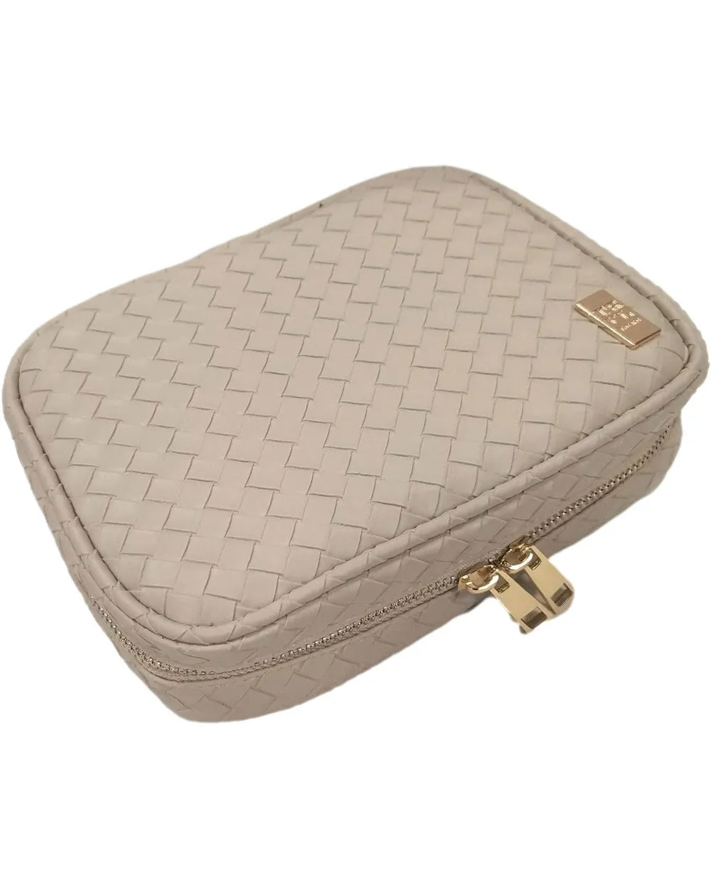 Luxe Zip Around Cosmetic Case in Bisque