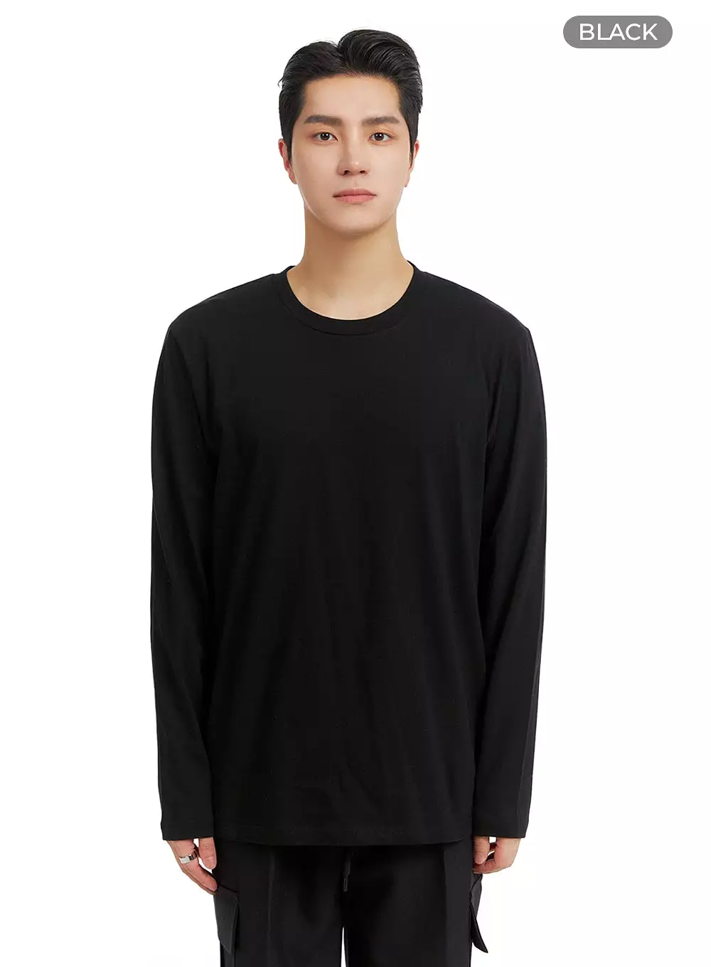 Men's Basic Cotton Long Sleeve T-Shirt IA401