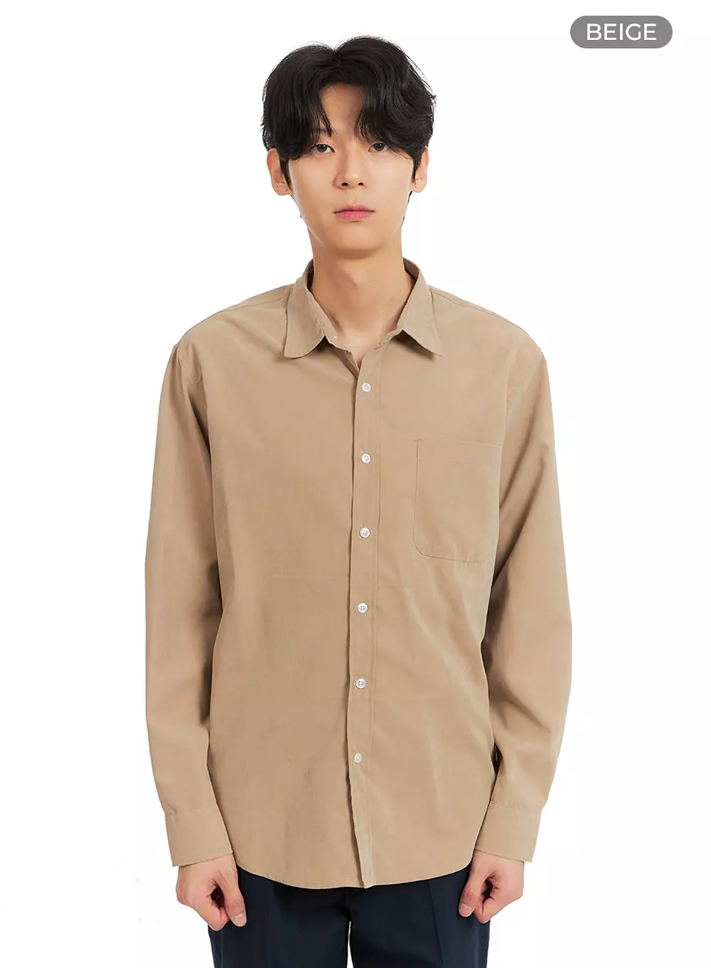 Men's Basic Linen Shirt IA401