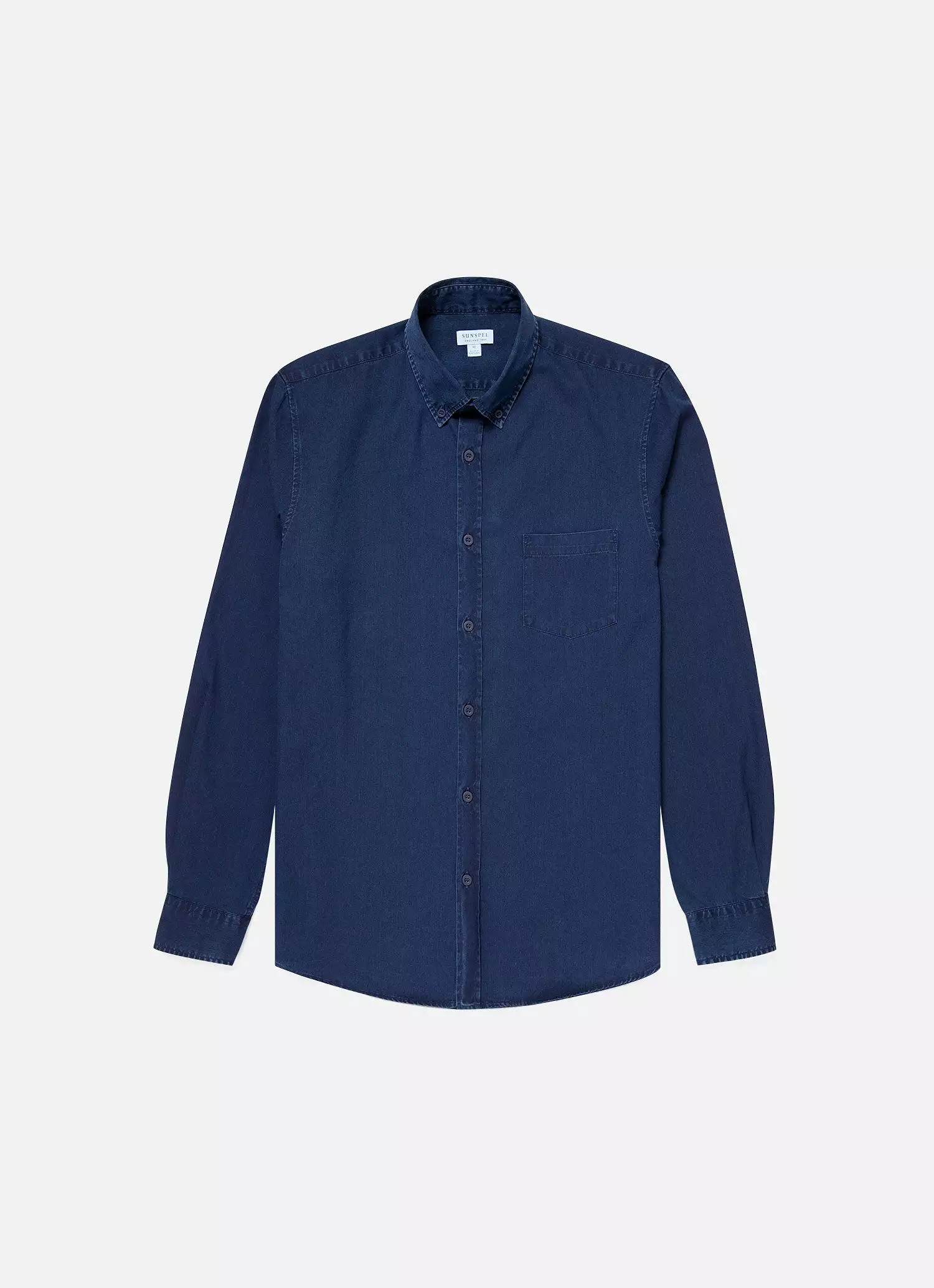 Men's Button Down Denim Shirt in Indigo