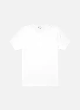 Men's Henley T-shirt in White