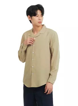 Men's Open Collar Buttoned Shirt IA401