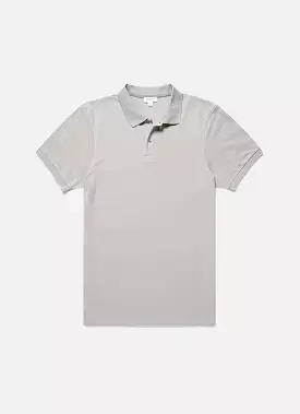 Men's Piqué Polo Shirt in Mid Grey