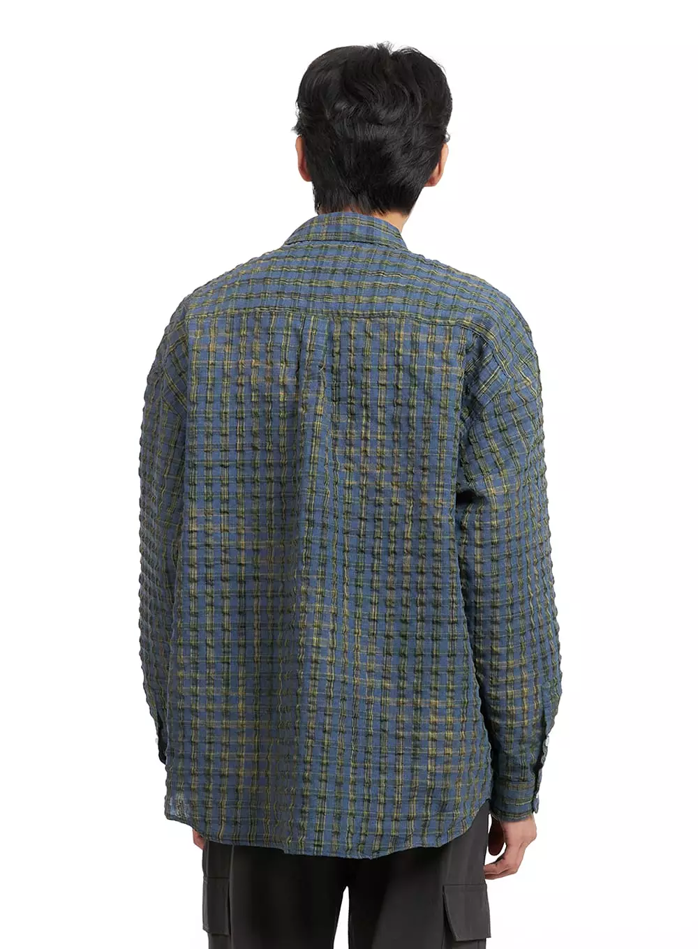 Men's Plaid Textured Shirt IA402