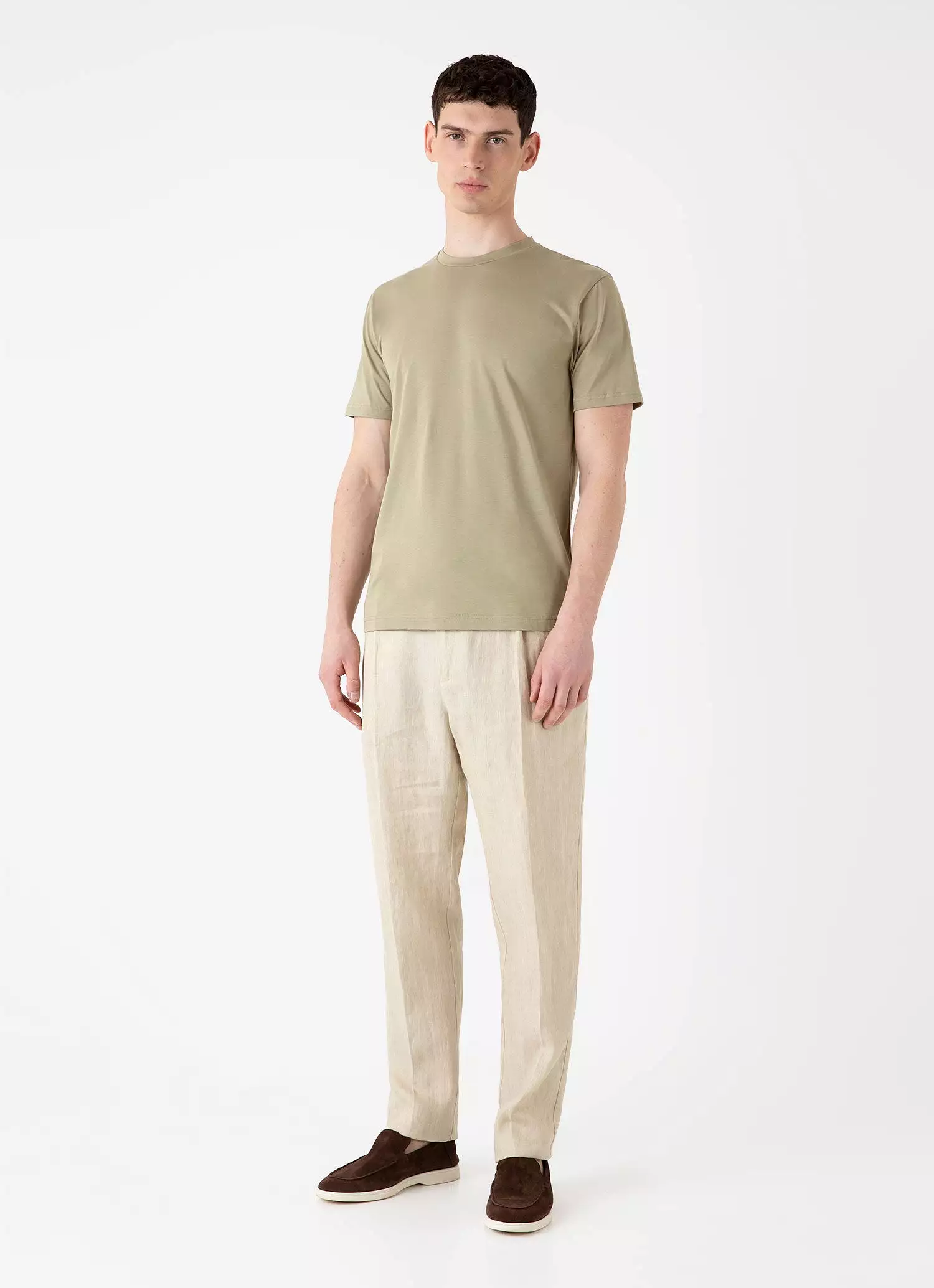 Men's Riviera Midweight T-shirt in Pale Khaki