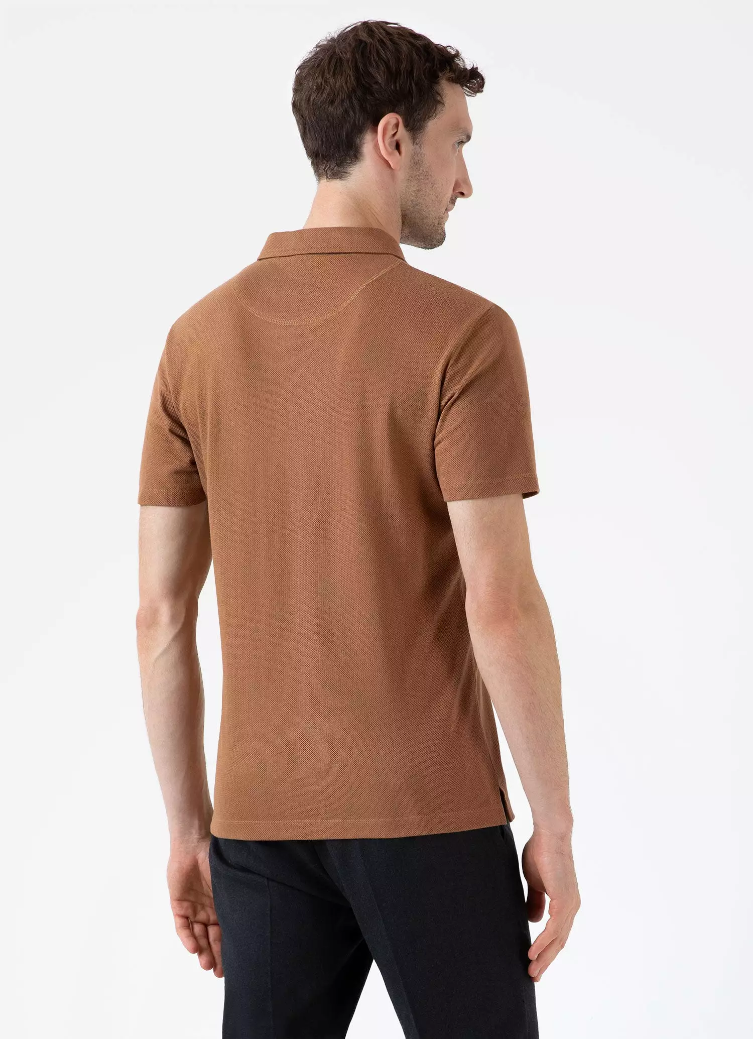 Men's Riviera Polo Shirt in Dark Camel