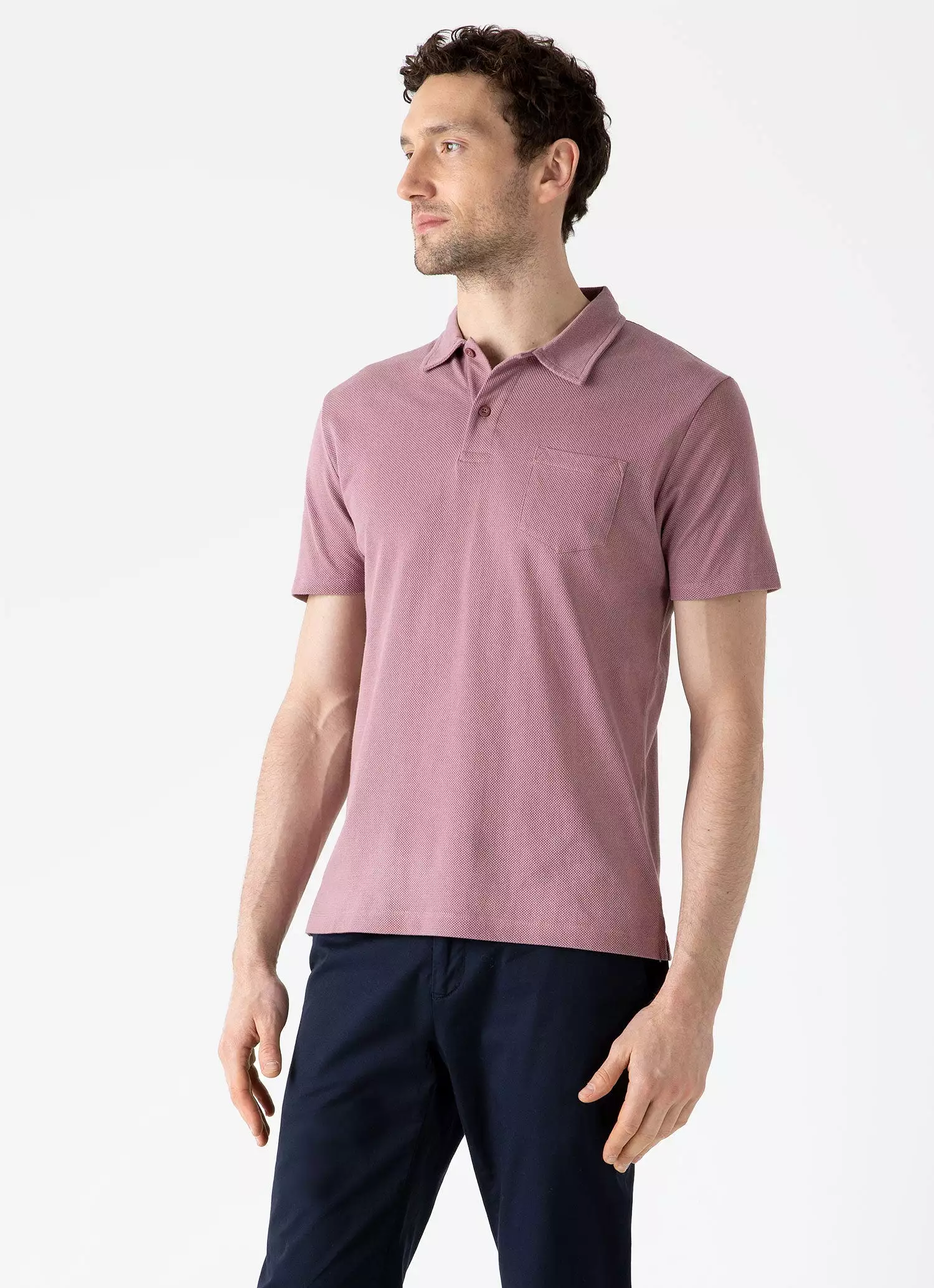 Men's Riviera Polo Shirt in Vintage Pink